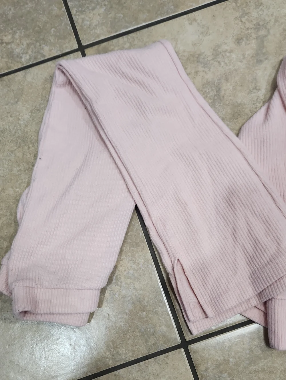 Old Navy Girls Ribbed Hoodie & Jogger Set - Pink / Gray, Bundle Of 2